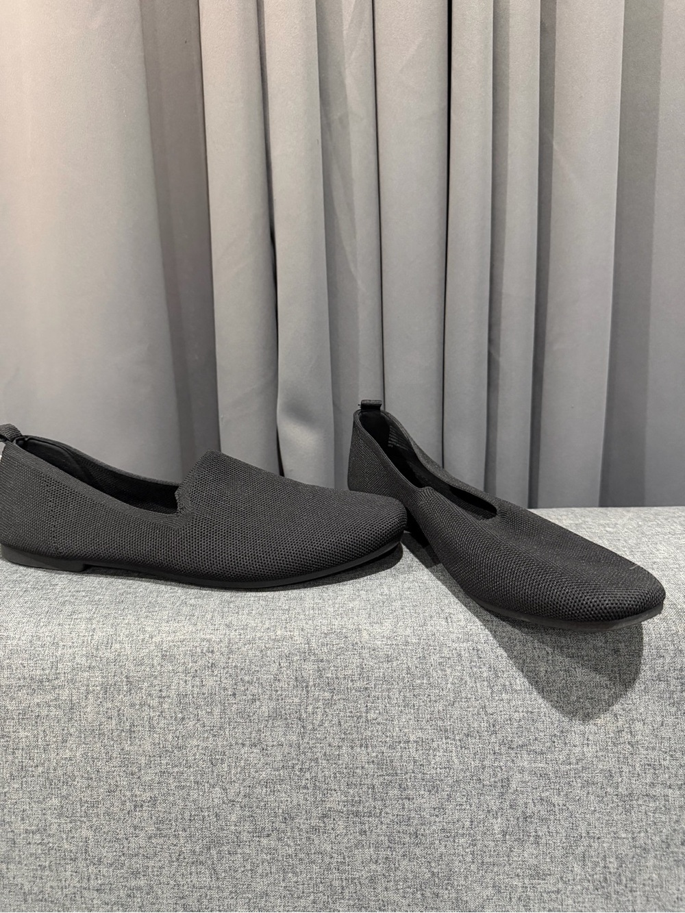 Steve Madden Black Knit Slip-On Flats Loafers Women’s Size 9.5